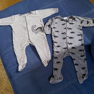 2 pc Dinosaur Sleeper 3-6 mths
